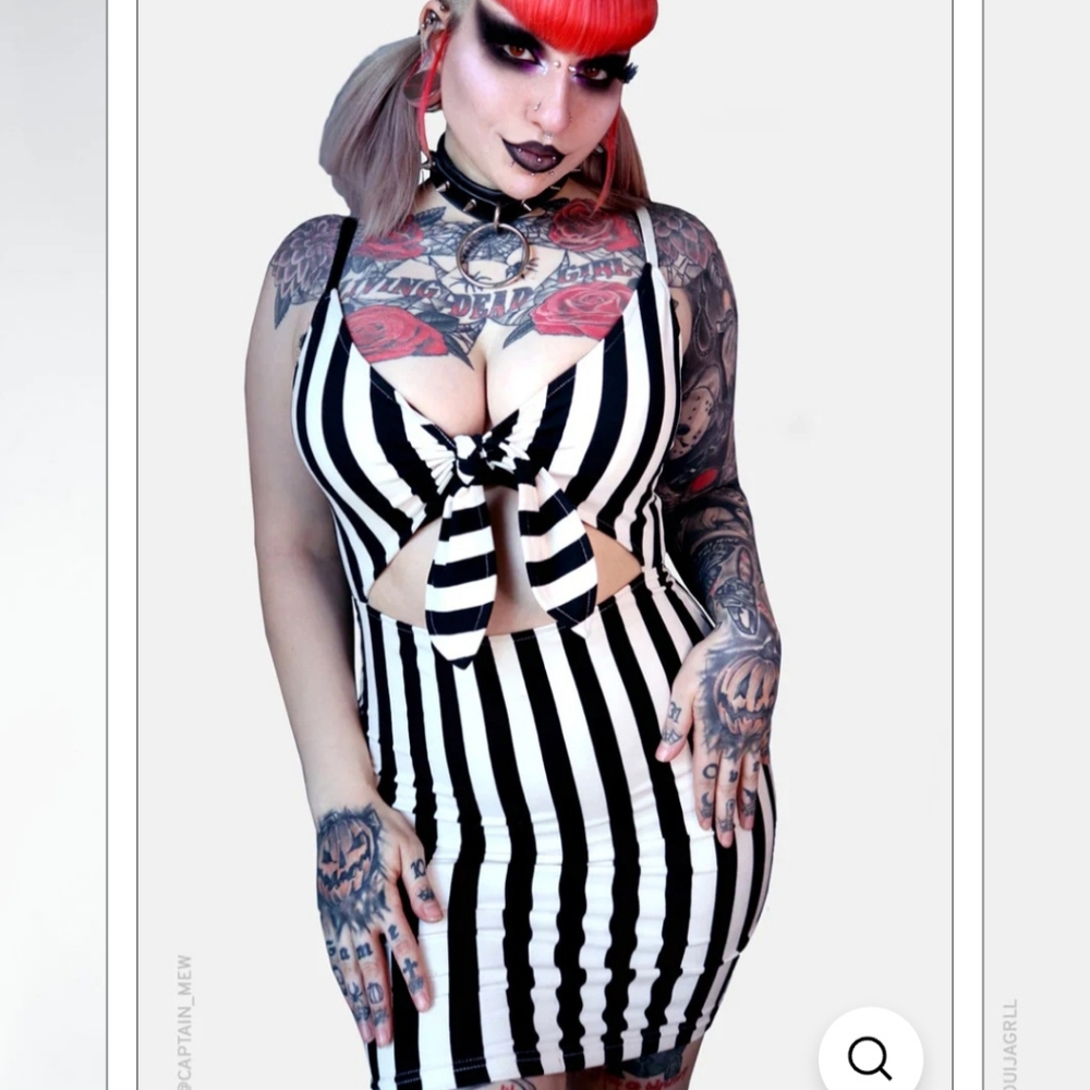 Forest Ink Bettle Front Tie Dress